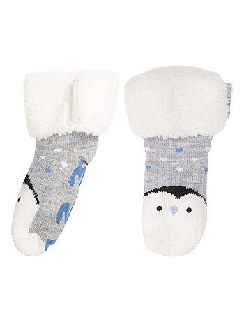 Calcetines antideslizantes Penguin - Prendas de punto mixte enfant Isotoner