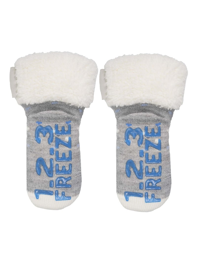 Calcetines antideslizantes Penguin - Prendas de punto mixte enfant Isotoner Gris jaspeado - Kiabi