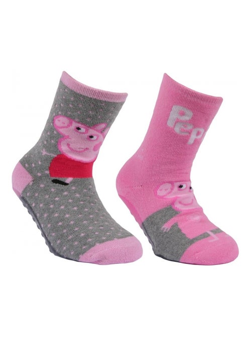 Calcetines antideslizantes Peppa Pig niño pack de 2 - Kiabi
