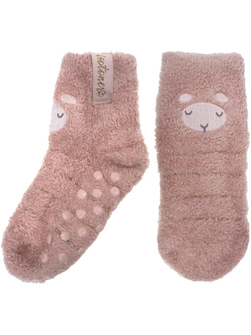 Calcetines antideslizantes Piel de oveja de punto rubor fille Isotoner - Kiabi