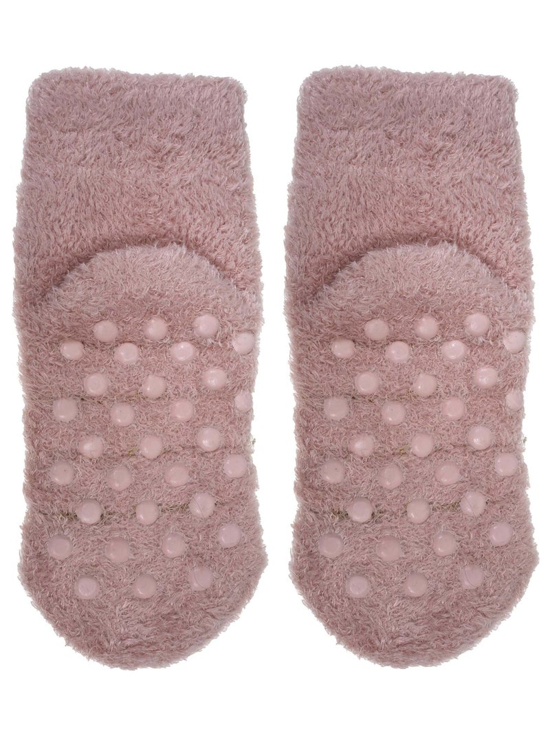 Calcetines antideslizantes Piel de oveja de punto rubor fille Isotoner Rubor - Kiabi