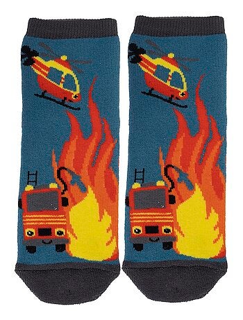 Calcetines antideslizantes Pompier - coton garçon Isotoner