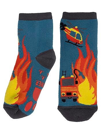 Calcetines antideslizantes Pompier - coton garçon Isotoner