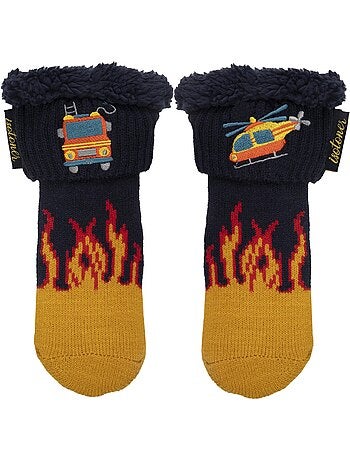 Calcetines antideslizantes pompier en maille garçon Isotoner
