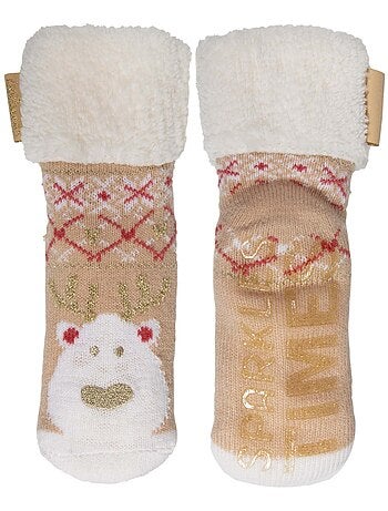 Calcetines antideslizantes ultra confortables et légères, semelle à picots fille Isotoner