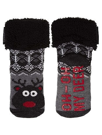 Calcetines antideslizantes ultra confortables et légères, semelle à picots garçon Isotoner