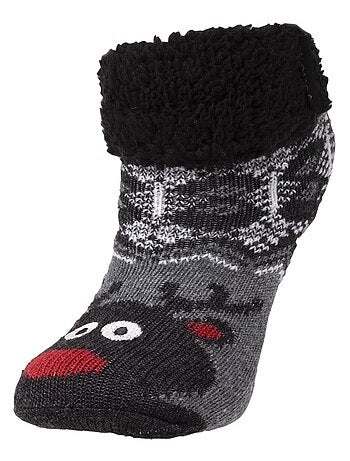 Calcetines antideslizantes ultra confortables et légères, semelle à picots garçon Isotoner