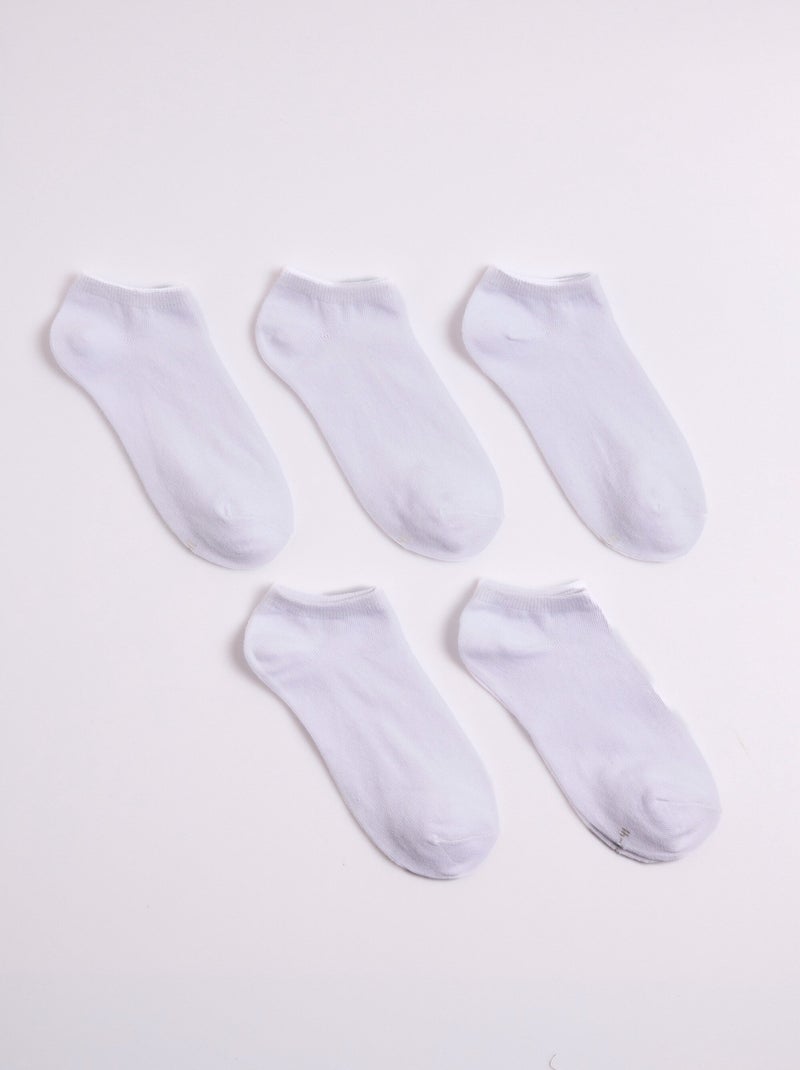 Calcetines bajos, lisos y ligeros - AFIBEL Blanco - Kiabi