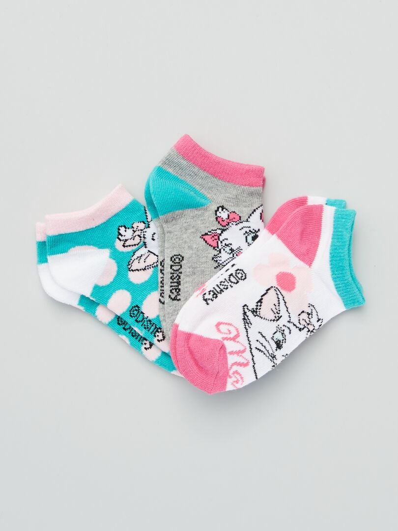 Calcetines bajos 'Marie' - Pack de 3 rosa/verde - Kiabi