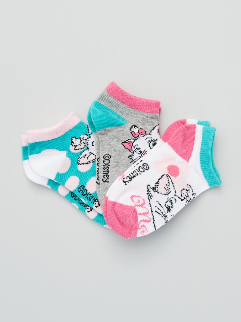 Calcetines bajos 'Marie' - Pack de 3 rosa/verde - Kiabi