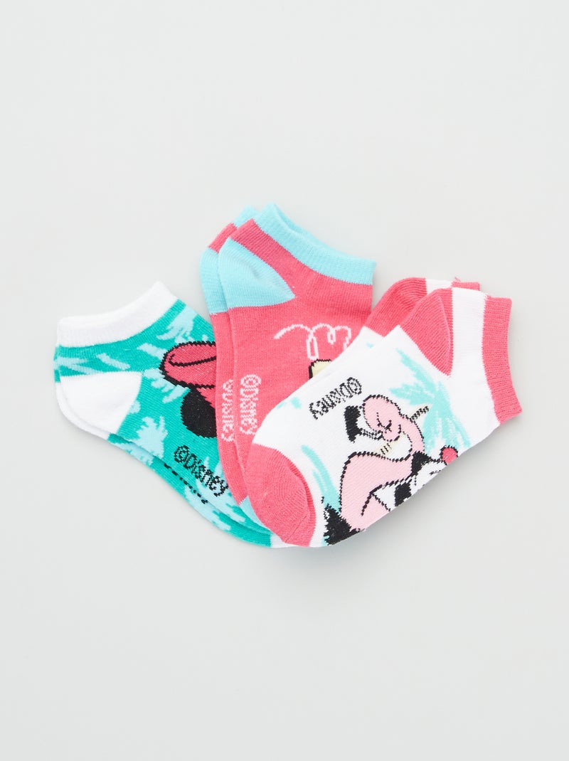 Calcetines bajos 'Minnie' - Pack de 3 fucsia - Kiabi