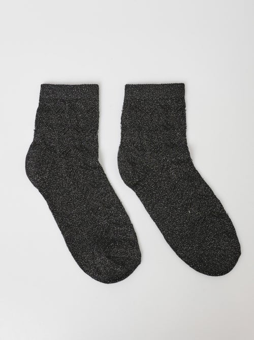 Calcetines calados con chevrones metalizados - AFIBEL - Kiabi