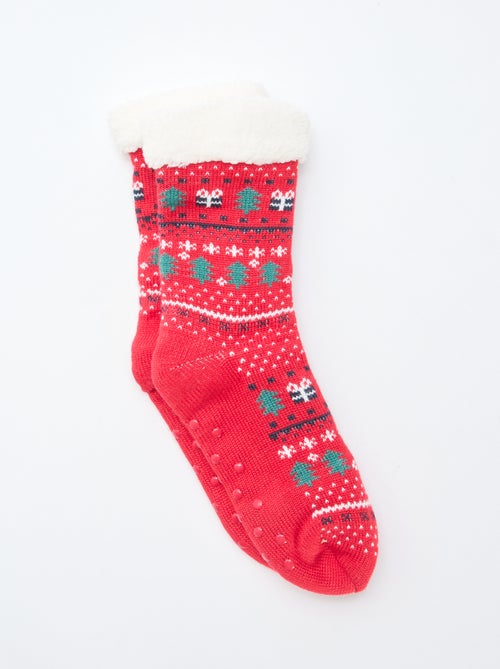 Calcetines cálidos forrados antideslizantes - Kiabi