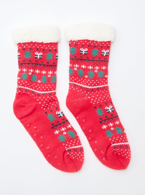 Calcetines cálidos forrados antideslizantes - Kiabi