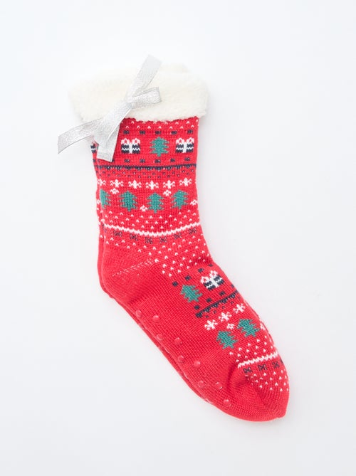 Calcetines cálidos forrados antideslizantes - Kiabi