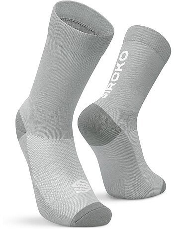 Calcetines caña alta ciclismo invierno hombre y mujer s3 gray