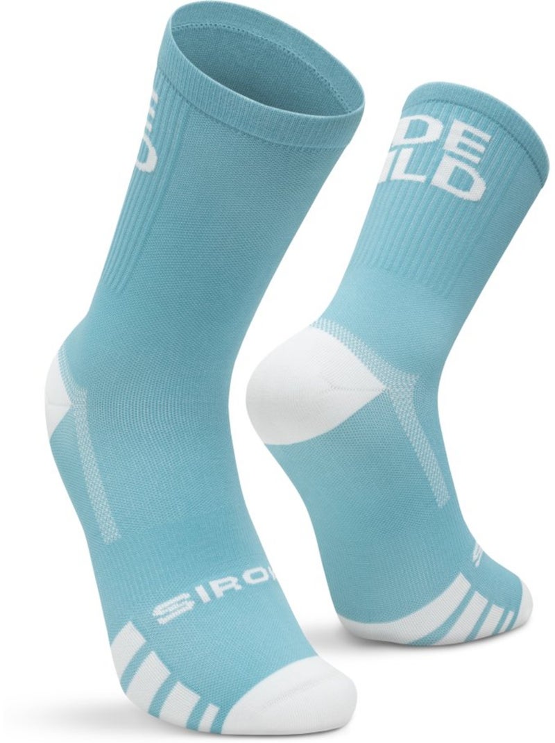 Calcetines caña media gravel ciclismo hombre y mujer gs2 Azul - Kiabi