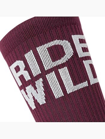 Calcetines caña media gravel ciclismo hombre y mujer gs2 burgundy