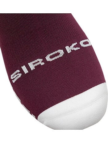Calcetines caña media gravel ciclismo hombre y mujer gs2 burgundy