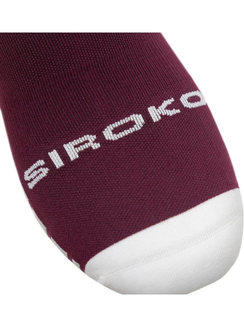 Calcetines caña media gravel ciclismo hombre y mujer gs2 burgundy Rojo - Kiabi