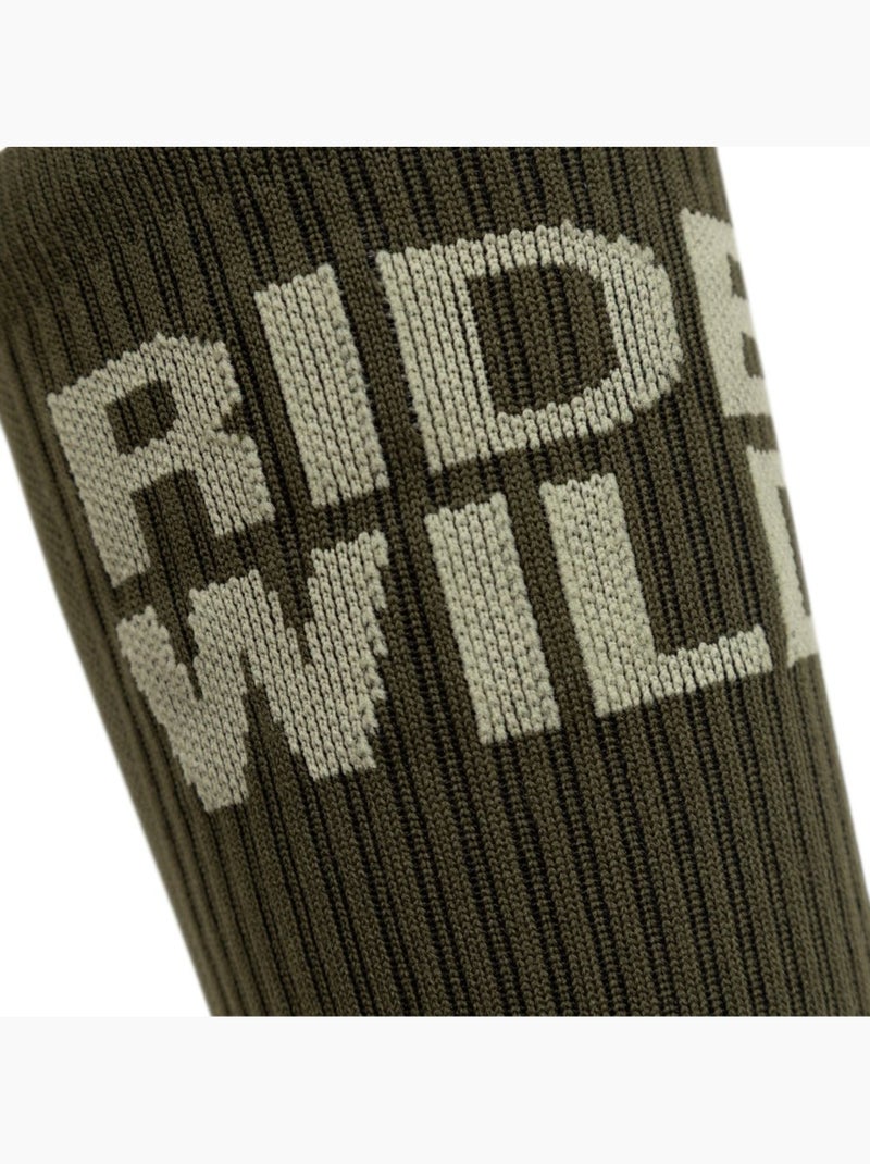 Calcetines caña media gravel ciclismo hombre y mujer gs2 Verde - Kiabi