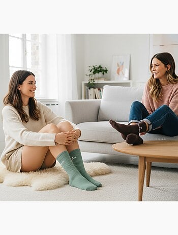 Calcetines con Brillos Mujer Mensaje Humorístico Pack de 2 Pares