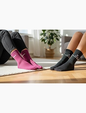 Calcetines con Brillos Mujer Mensaje Humorístico Pack de 2 Pares