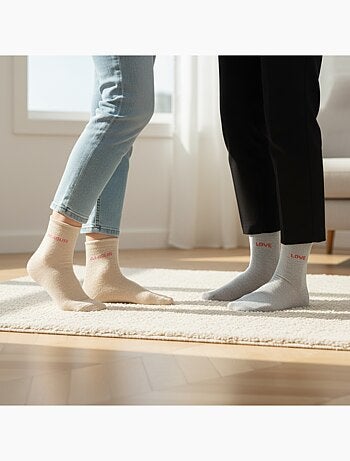 Calcetines con Brillos Mujer Mensaje Humorístico Pack de 2 Pares