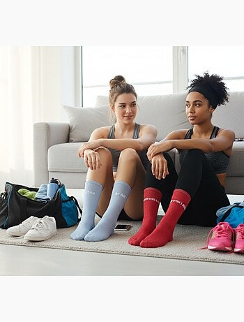 Calcetines con Brillos Mujer Mensaje Humorístico Pack de 2 Pares