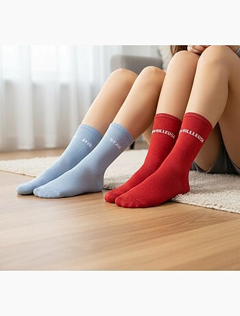 Calcetines con Brillos Mujer Mensaje Humorístico Pack de 2 Pares