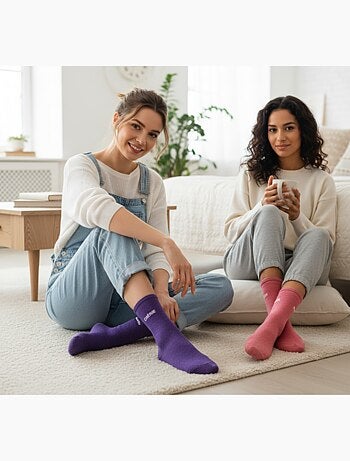 Calcetines con Brillos Mujer Mensaje Humorístico Pack de 2 Pares