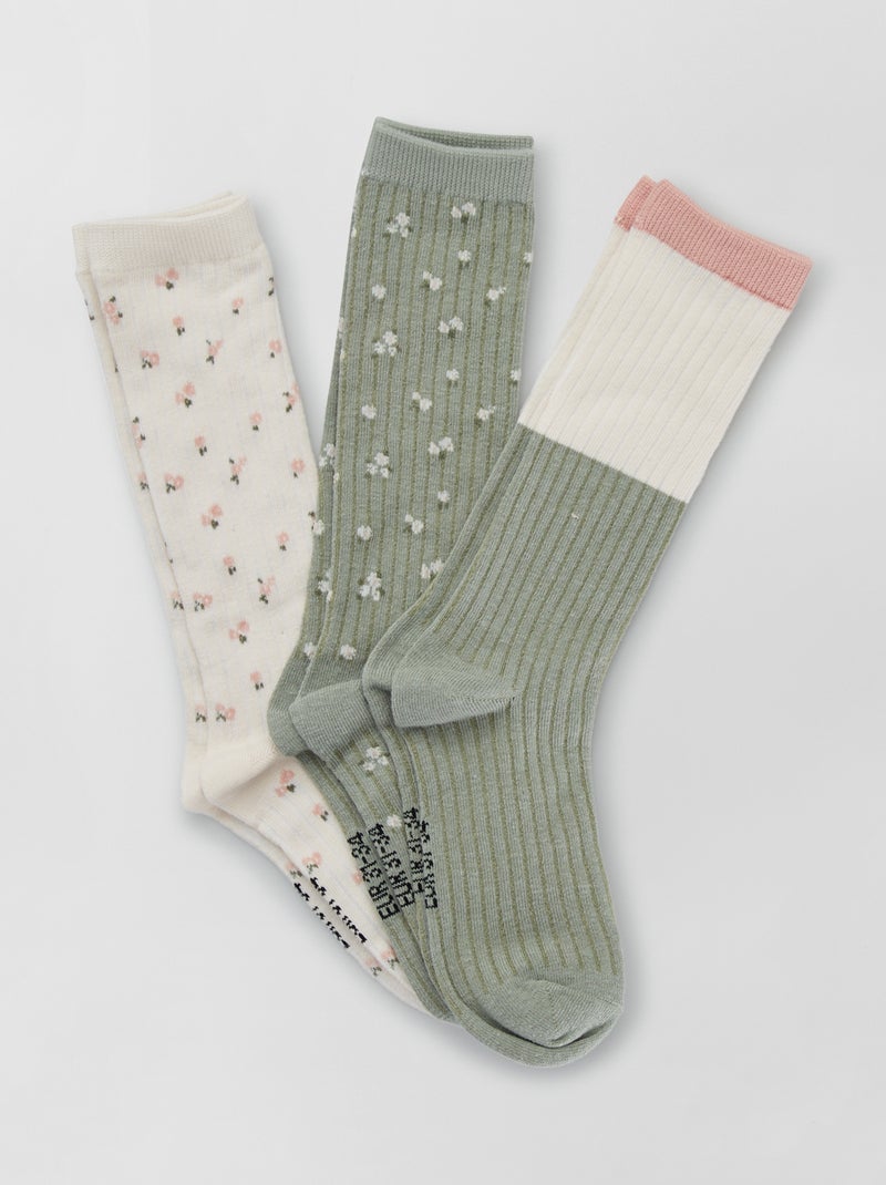 Calcetines con estampado de fantasía - Pack de 3 ROSA - Kiabi