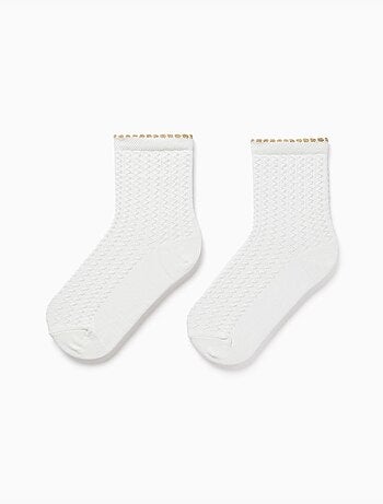 Calcetines con jacquard y lurex