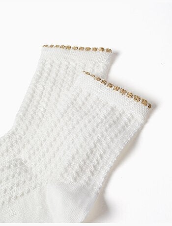 Calcetines con jacquard y lurex