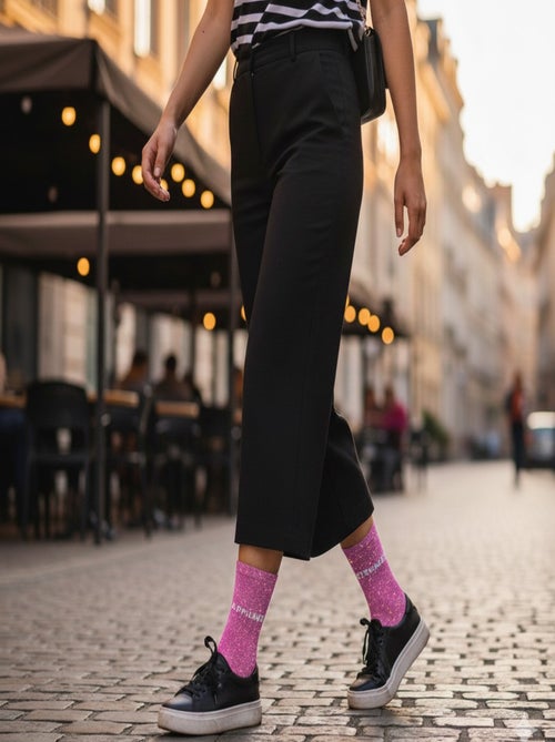 Calcetines con lentejuelas Mujer Mensaje Humorístico Pack de 12 Pares sorpresa - Kiabi Calcetines con lentejuelas Mujer Mensaje Humorístico Pack de 12 Pares sorpresa - Kiabi
