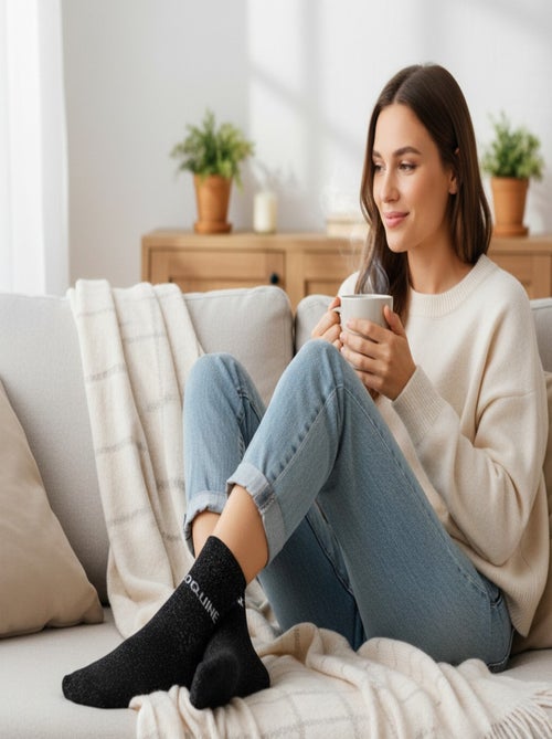 Calcetines con lentejuelas Mujer Mensaje Humorístico Pack de 12 Pares sorpresa - Kiabi Calcetines con lentejuelas Mujer Mensaje Humorístico Pack de 12 Pares sorpresa - Kiabi