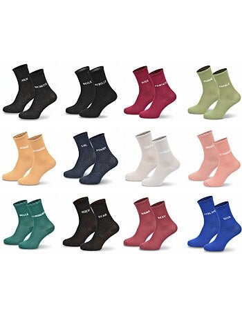Calcetines con lentejuelas ozabi calendario adviento - pack 12 pares