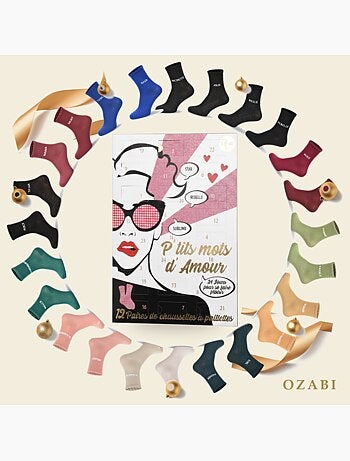 Calcetines con lentejuelas ozabi calendario adviento - pack 12 pares