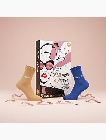 Calcetines con lentejuelas ozabi calendario adviento - pack 12 pares