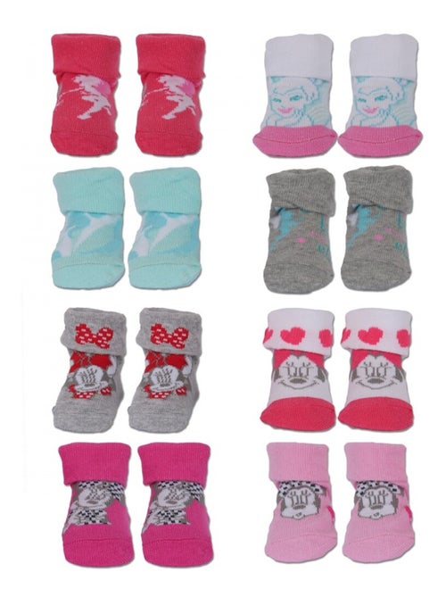 Calcetines con puño bebe recién nacido Disney pack de 8 - Kiabi Calcetines con puño bebe recién nacido Disney pack de 8 - Kiabi