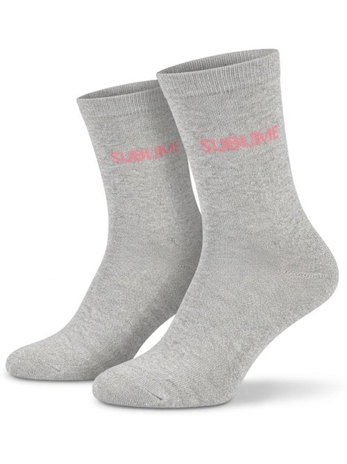 Calcetines con purpurina Mujer Mensaje Humorístico - Kiabi