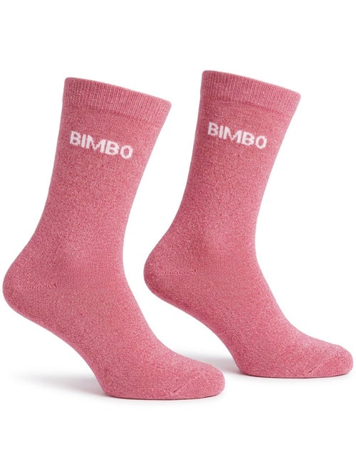 Calcetines con purpurina Mujer Mensaje Humorístico - Kiabi