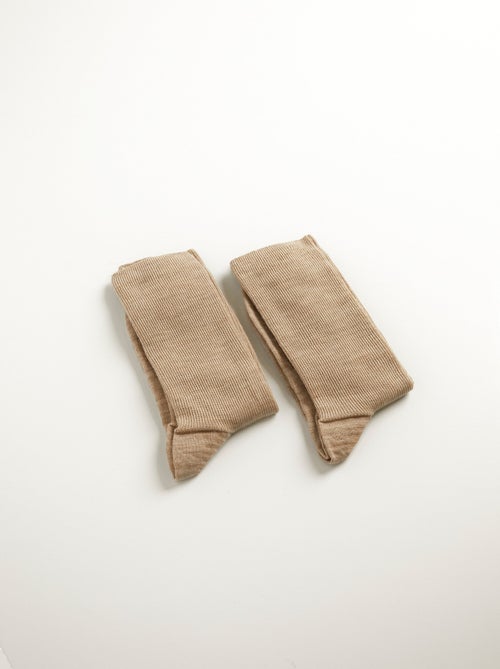 Calcetines cortos cálidos sin compresión - paquete de 2 pares - Afibel - Kiabi