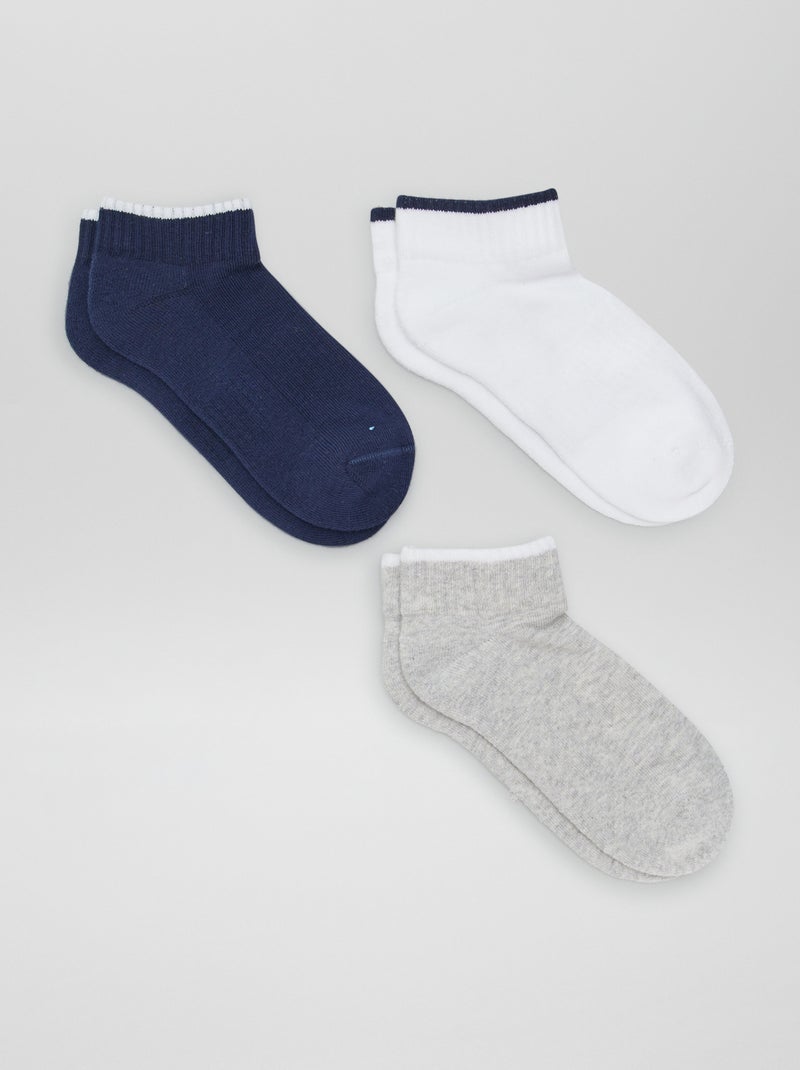 Calcetines cortos de deporte AZUL - Kiabi