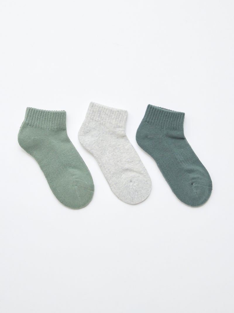 Calcetines cortos deportivos Verde - Kiabi