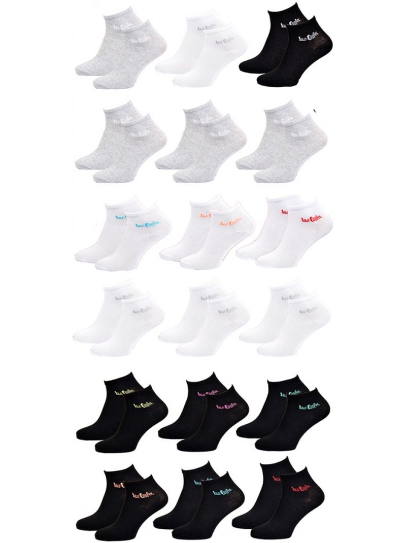 Calcetines Cortos Mujer LEE COOPER Calidad y Confort Pack Multicolor - Kiabi