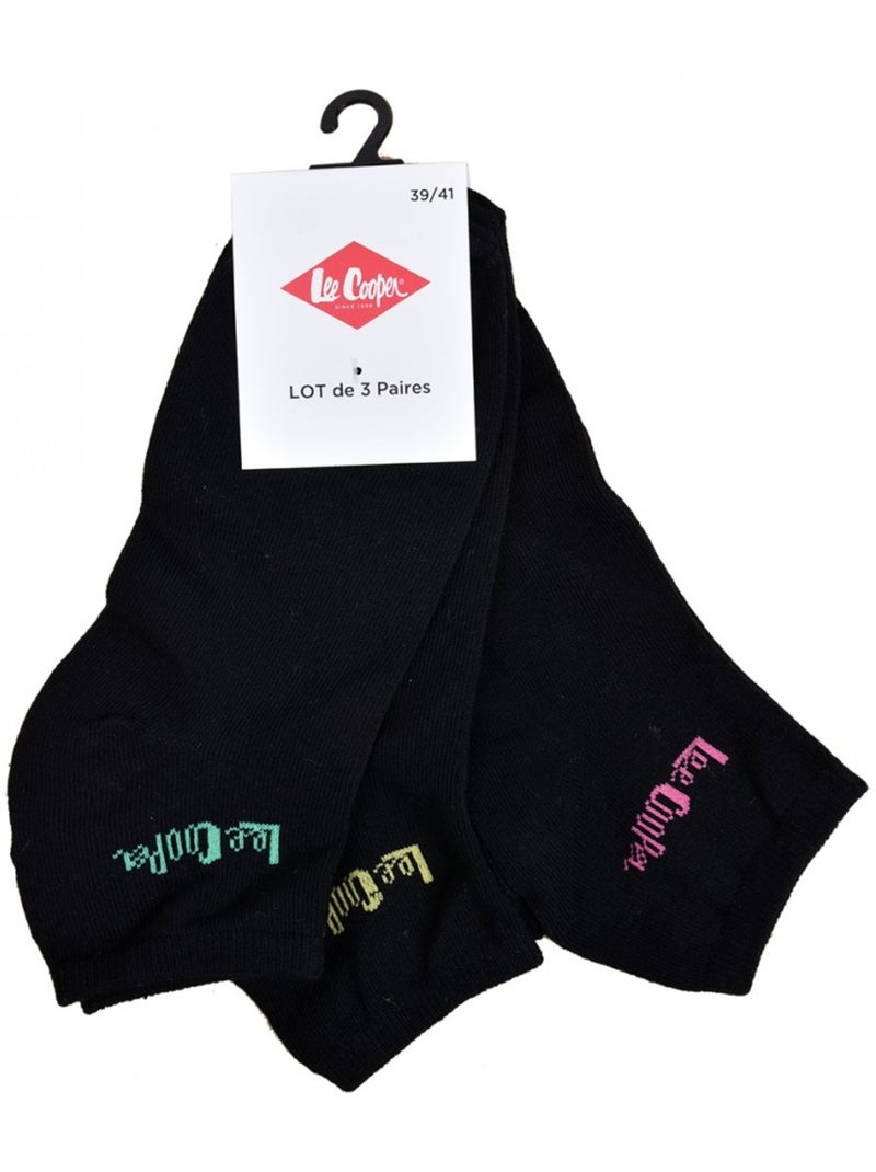 Calcetines Cortos Mujer LEE COOPER Calidad y Confort Pack Negro - Kiabi