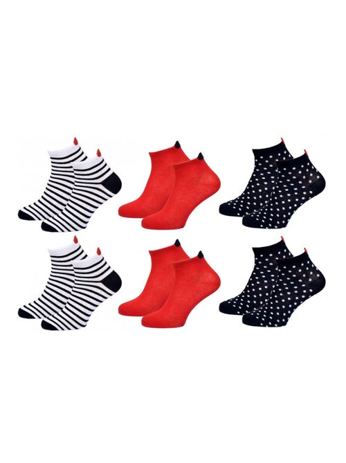 Calcetines Cortos mujer TWINDAY - Pack de 6 - Kiabi