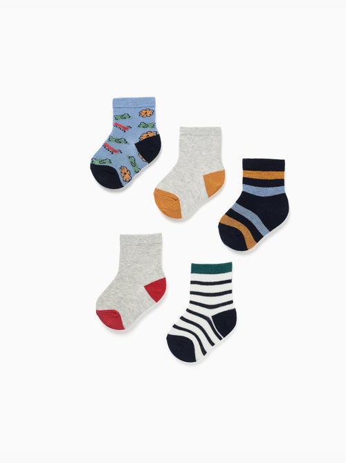 Calcetines Crew Coloridos en Mezcla - Kiabi