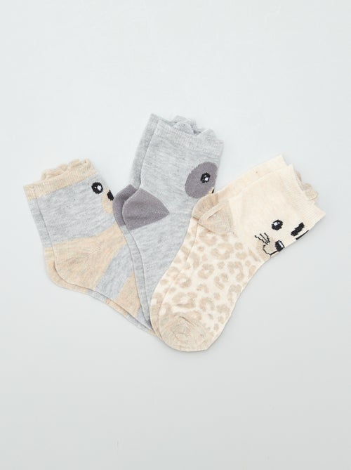 Calcetines de animales  - Pack de 3 - Kiabi